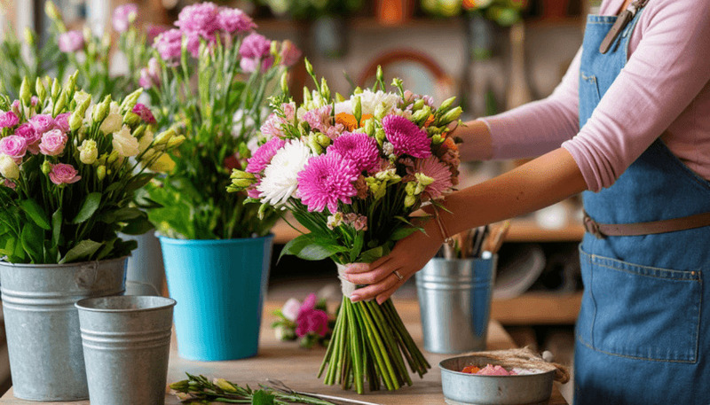 Сборка букета — ключевая и самая творческая часть 